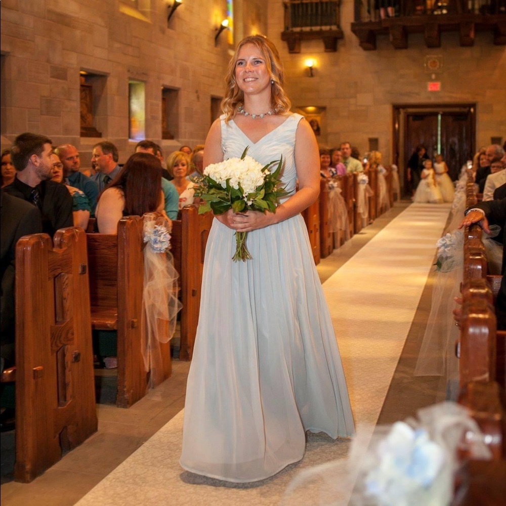 Azazie Ally Long Bridesmaid Dress - Mist